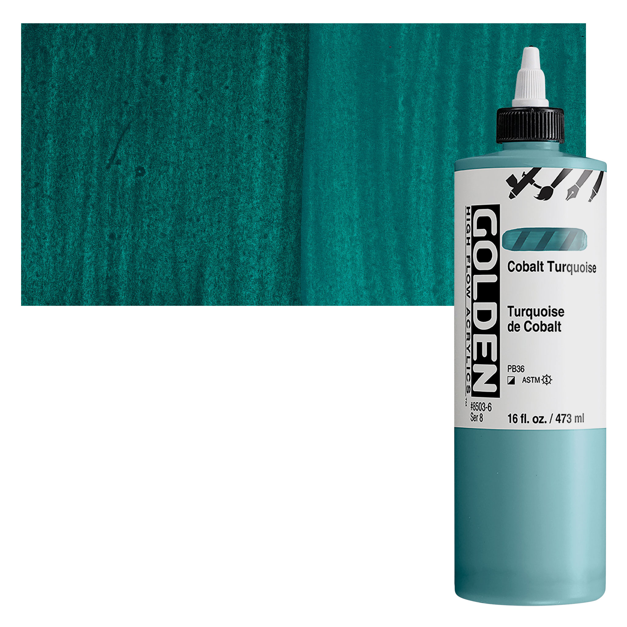 Golden : High Flow : Acrylic Paint : 473ml (16oz) : Phthalo Green (Blue  Shade)