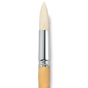 Escoda Clasico Chungking White Bristle Brush - Round, Long Handle, Size 22