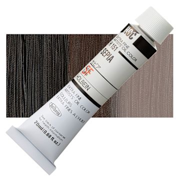 Open in modal - Holbein Artists' Oil Color - Sepia, 20 ml tube and swatch