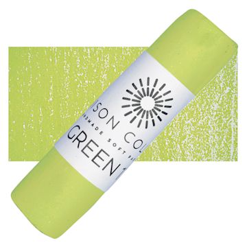 Open in modal - Unison Handmade Pastel - Green 12 pastel and swatch