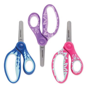 Children's Pink Safety Scissors with Soft Handle and Grips