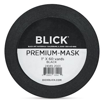 Open in modal - Blick Premium Masking Tape - Black, 1" x 60 yds - front