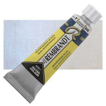 Open in modal - Rembrandt Artist Watercolor - Interference Blue, 10 ml tube and swatch