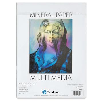 Open in modal - Yasutomo Mineral Paper Artist Pad - Front cover of 9" x 12" Pad