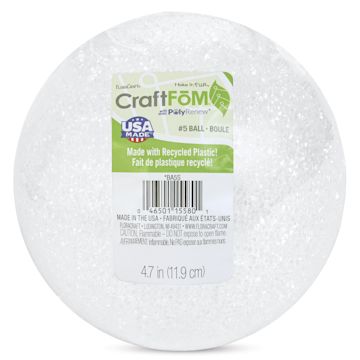 Open in modal - FloraCraft CraftFōM Blocks and Shapes - 4.7" Dia., Ball - front of packaging