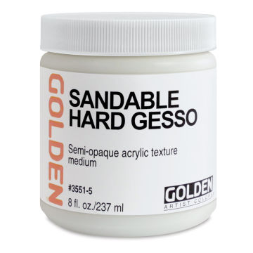 Golden Sandable Hard Gesso - 8 oz jar
