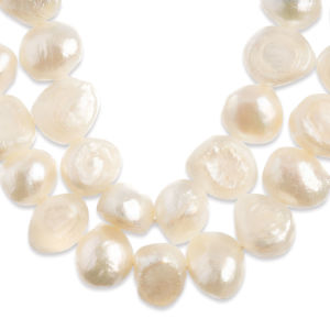 John Bead Earth's Jewels Freshwater Pearls - White, Fancy, 9 mm (Close-up of pearls)