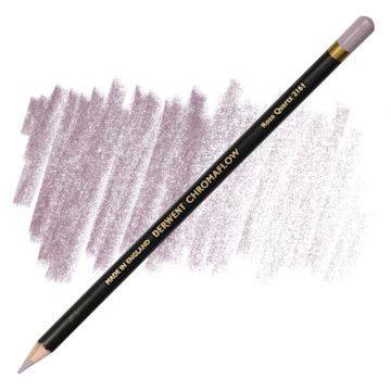 Open in modal - Derwent Chromaflow Colored Pencil - Rose Quartz, swatch and pencil