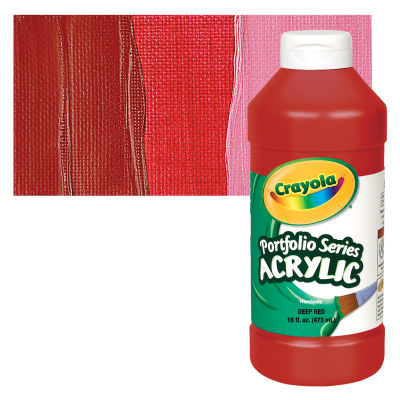 Crayola Portfolio Series Acrylics - Deep Red, 16 oz bottle