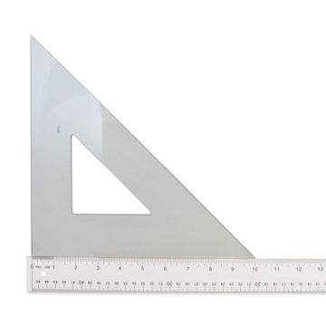 Open in modal - Westcott Professional Triangle - 10", 45-90 Degree - next to ruler