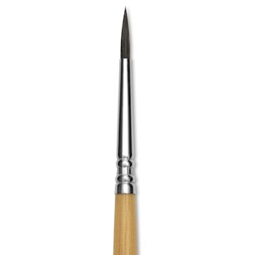 Open in modal - Escoda Squirrel Hair Ceramic Brush - Round Pointed, Size 2 (Close-up of brush)