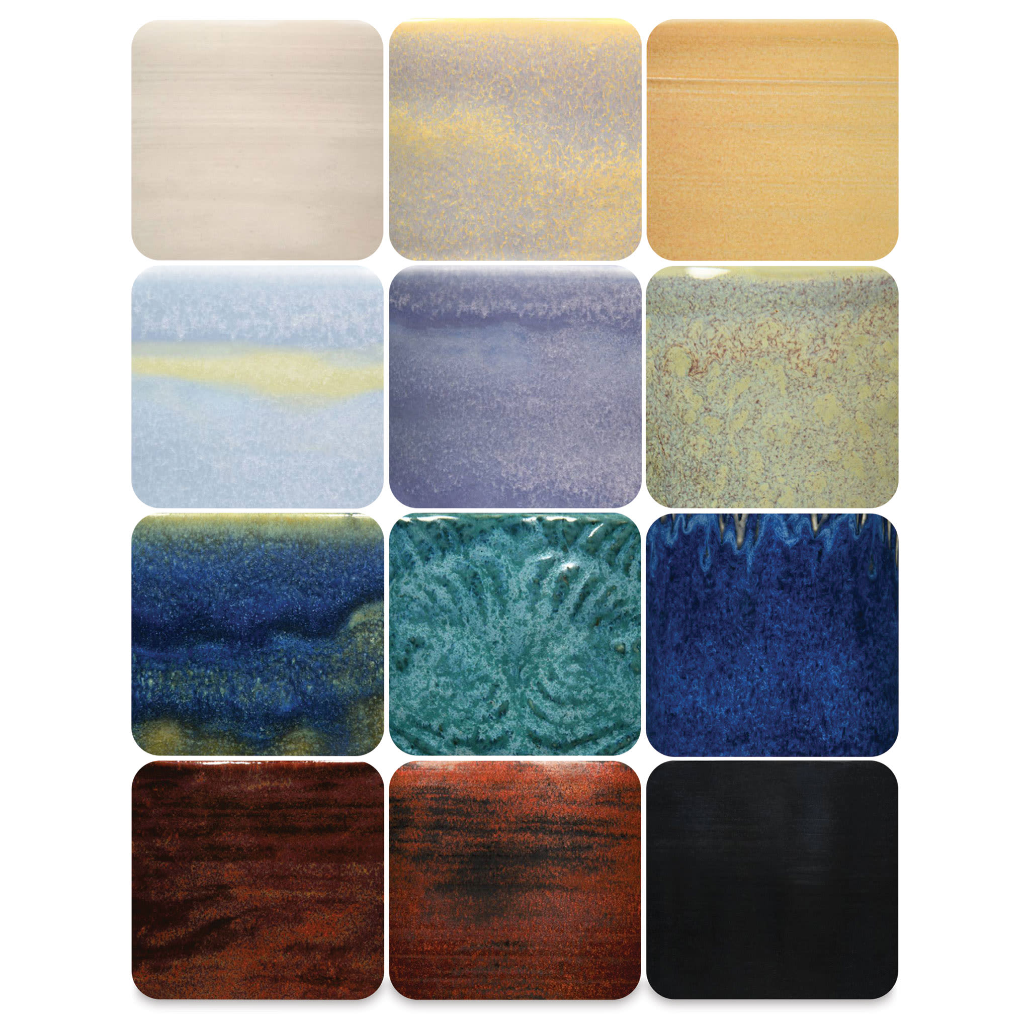 Speedball Mid-Fire Glaze - Sampler Pack, 4 oz, Set of 12