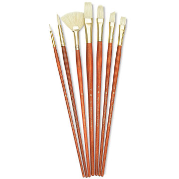 Princeton Real Value Brush Set - 9154, Bristle, Long Handle, Set of 7