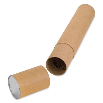 Open in modal - Uline Kraft Telescopic Mailing Tube - 4" x 24" (with cap off)