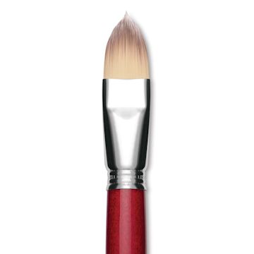 Open in modal - Escoda Opera Takatsu Synthetic Brush - Filbert, Long Handle, Size 24 (Close-up of brush)