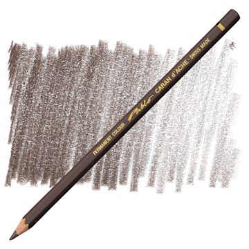 Open in modal - Caran d'Ache Pablo Colored Pencil - Bistre pencil and swatch