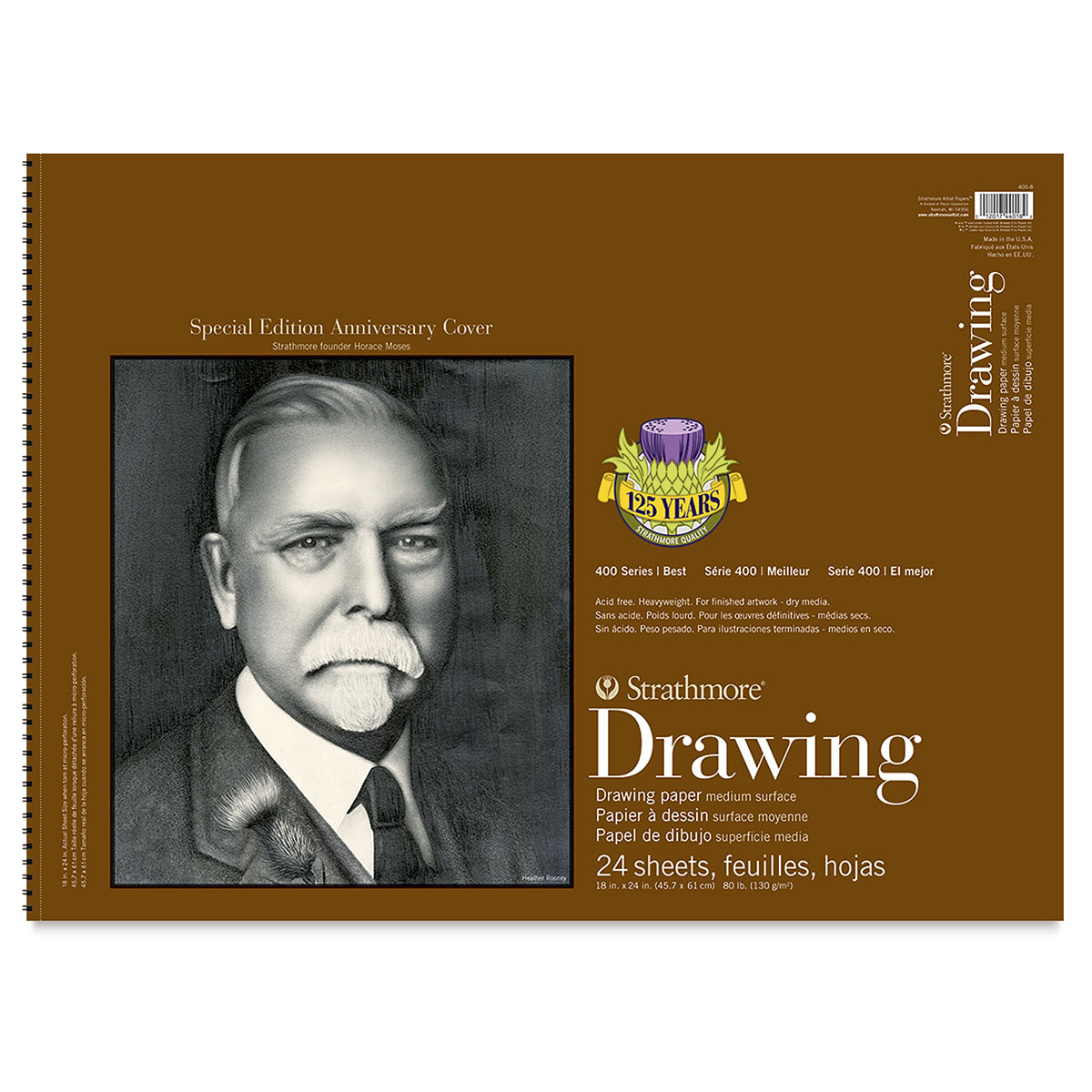 Strathmore 400 Series Drawing Paper Pad - 18'' x 24'', 24 Sheets