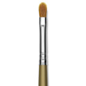 Mayco Overglaze Natural and Synthetic Blend Brush - Oval Shader Gold, Short Handle, Size 6