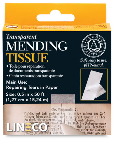 Lineco Transparent Mending Tissue - Front of package
