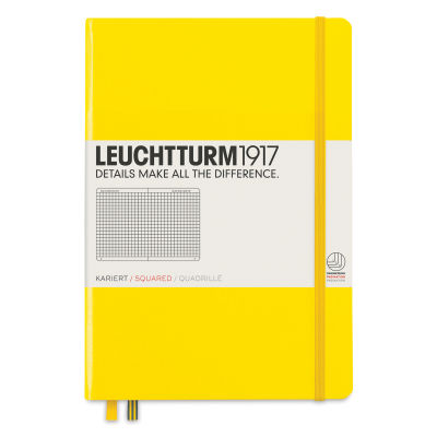 Leuchtturm1917 Squared Hardbound Notebook - Lemon, 5-3/4" x 8-1/4"