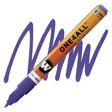 Open in modal - Molotow One4All Acrylic Marker - 1.5 mm Tip, Currant marker and swatch