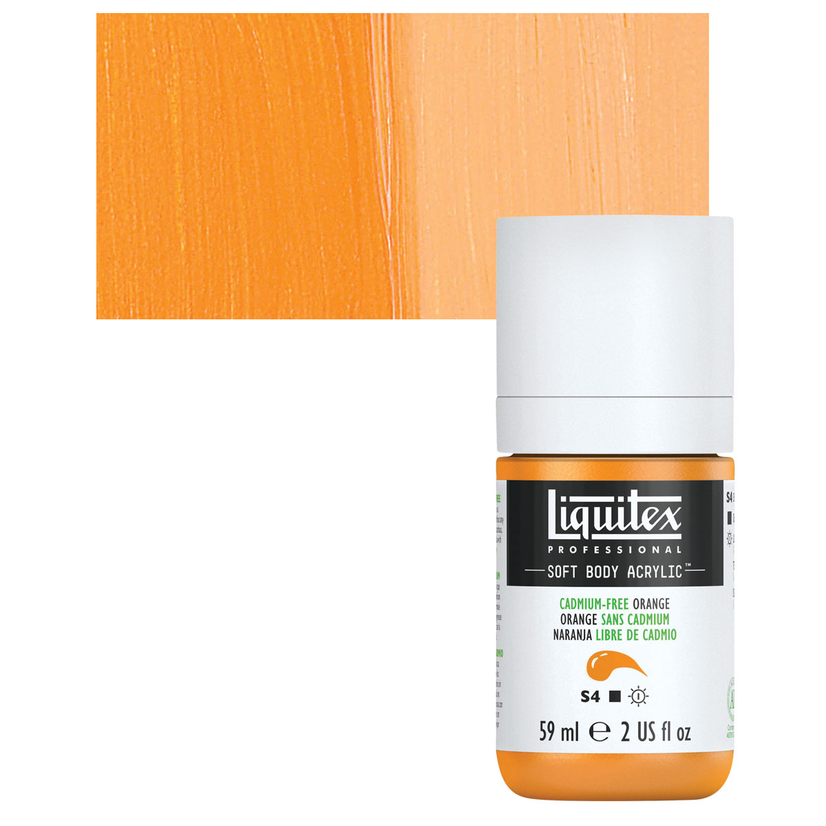Liquitex Professional Soft Body Acrylic 32oz Cadmium-Free Orange
