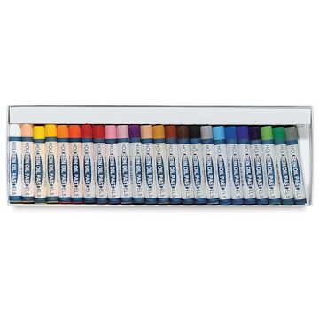 Open in modal - Holbein Academic Oil Pastel Sets - Set of 24 shown open in tray