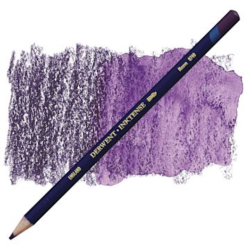 Open in modal - Derwent Inktense Pencil - Mauve pencil and swatch