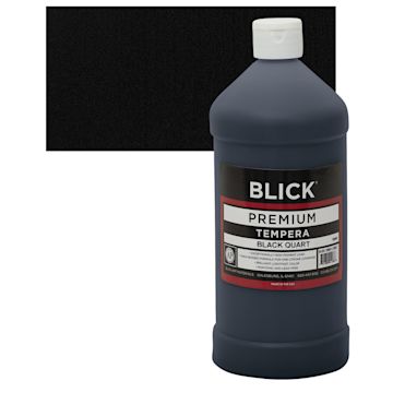 Open in modal - Blick Premium Grade Tempera - Black, Quart and swatch