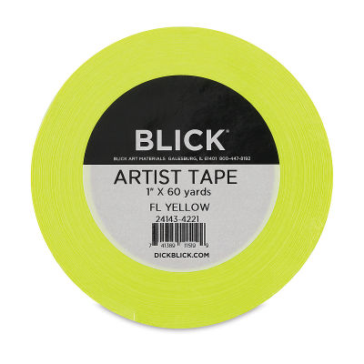 Blick Artist Tape - Fluorescent Yellow, 1" x 60 yds