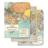 Cavallini Vintage Maps Mini Notebooks