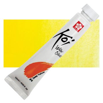 Open in modal - Sakura Koi Watercolor - Deep Yellow, 12 ml Tube and swatch