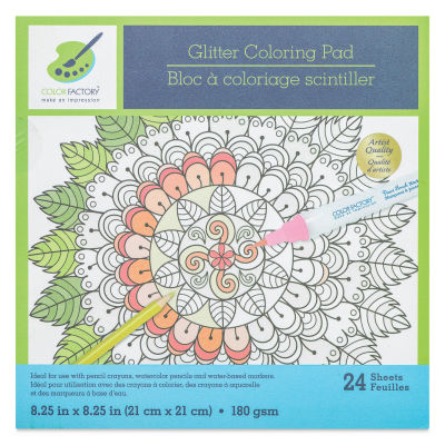 Color Factory Glitter Coloring Pad - Mandala, 24 Sheets, cover of the pad
