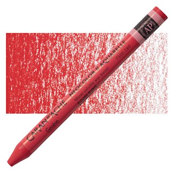 Open in modal - Caran d'Ache Neocolor II Aquarelle Artists' Pastel - Ruby Red pastel and swatch