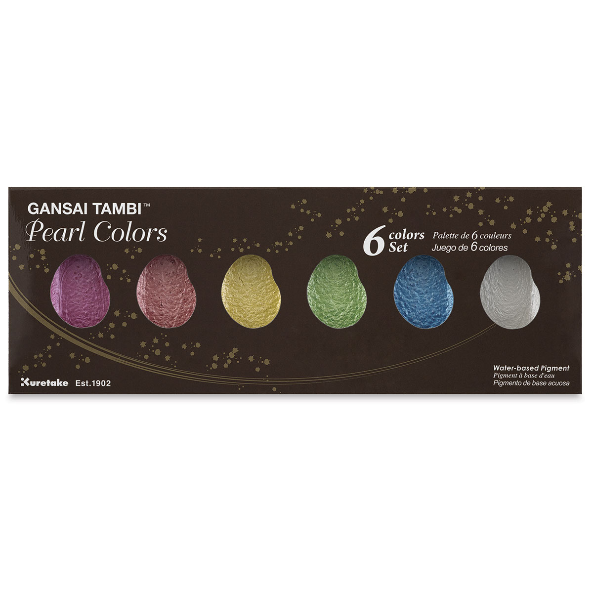 Kuretake Gansai Tambi 6 Color Set Pearl Colors