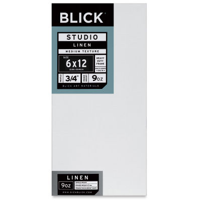 Blick Studio Linen Stretched Canvas - 6" x 12", Traditional 3/4" Profile