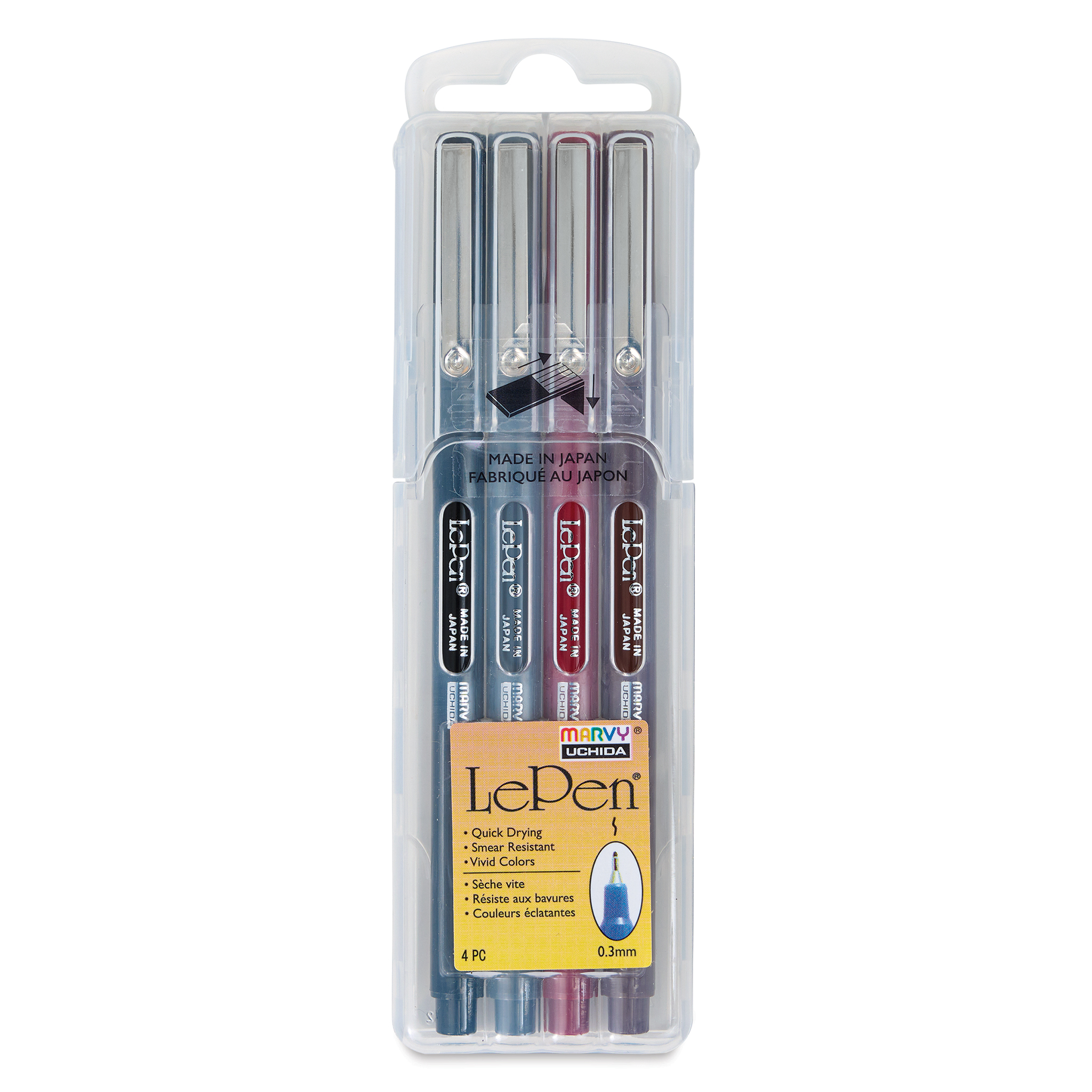 Marvy LePen Le Pen Fineline Marker - 4300S - RED - 12PC