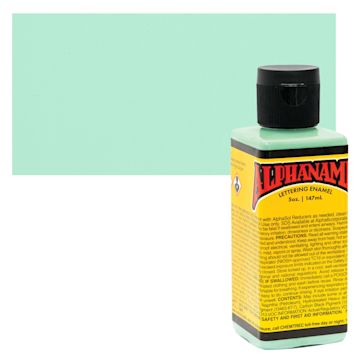 Open in modal - Alpha6 Alphanamel Lettering Enamel - Mint, 147 ml - Bottle and Swatch