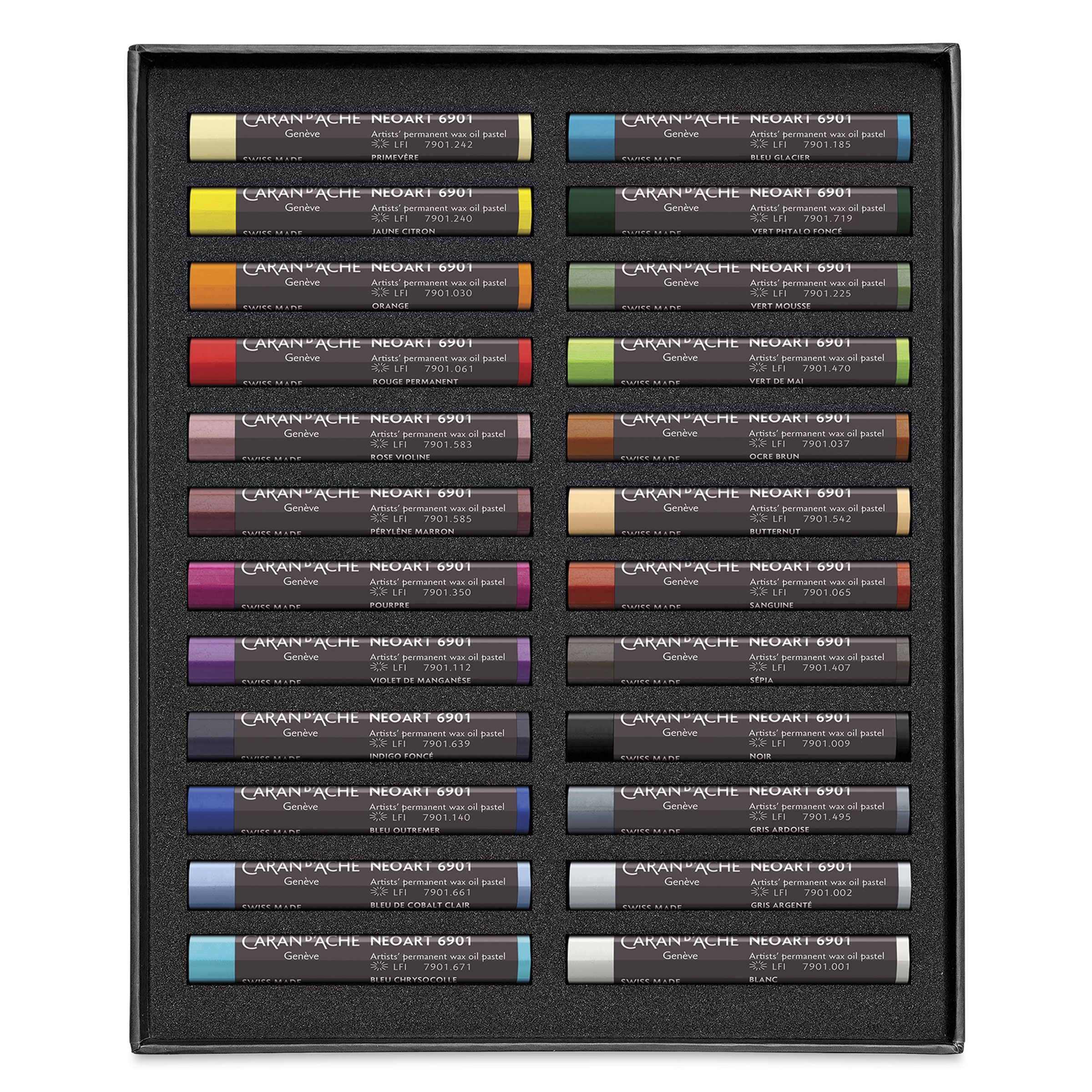 Caran d'Ache Neoart 6901 Pastels - Set of 24, Assorted Colors