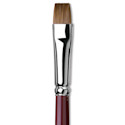Da Vinci Kolinsky Red Oil Sable Brush - Bright, Long Handle, Size 12