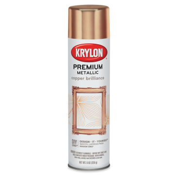 Krylon Premium Metallic Spray Paints - Front of 8 oz can of Copper Brilliance