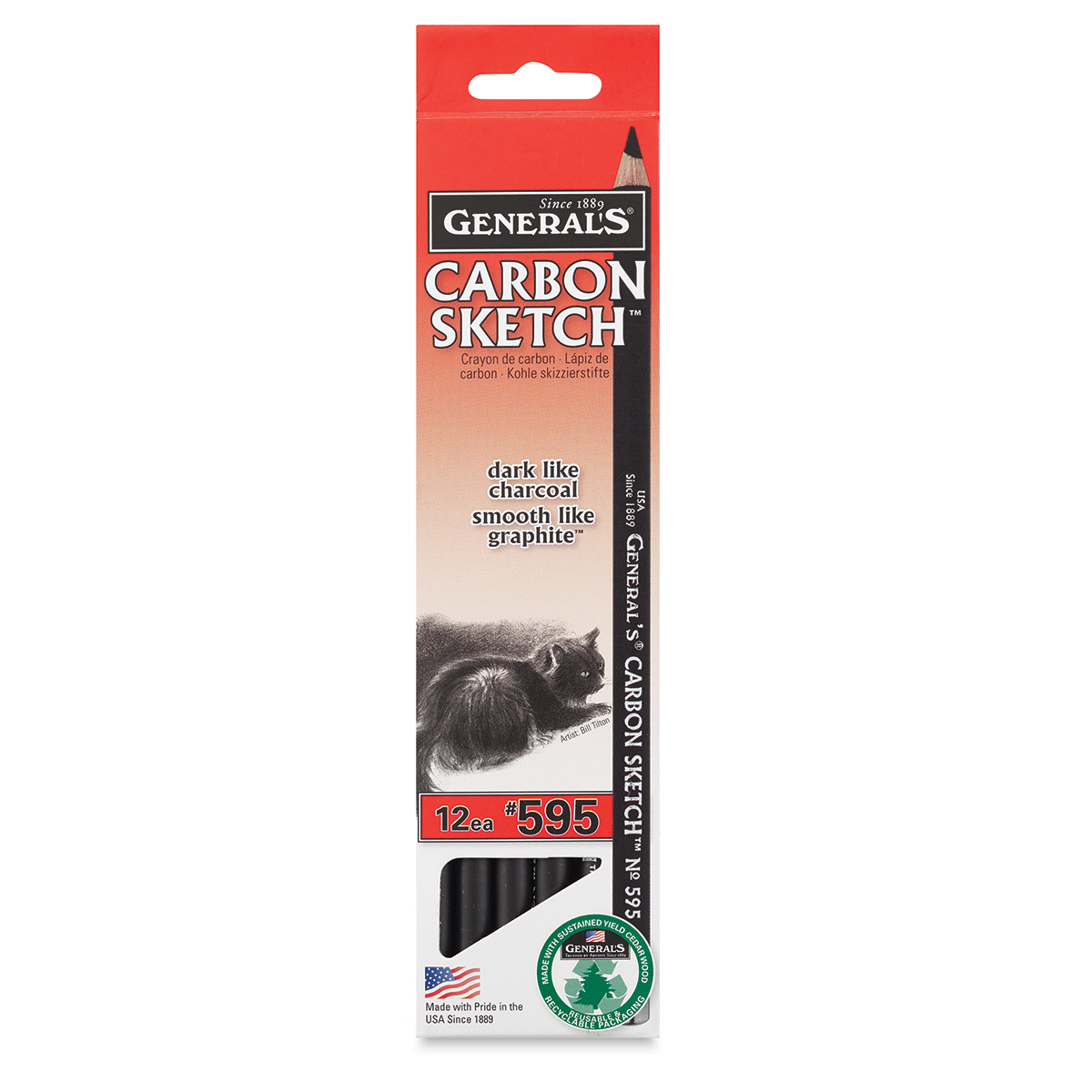 General Pencil Carbon Sketch Pencil with Sharpener