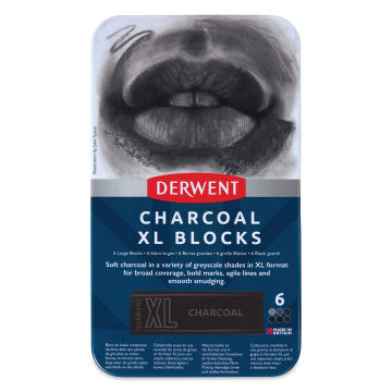 Derwent Charcoal XL Blocks - Assorted, Set of 6, front of the packaging