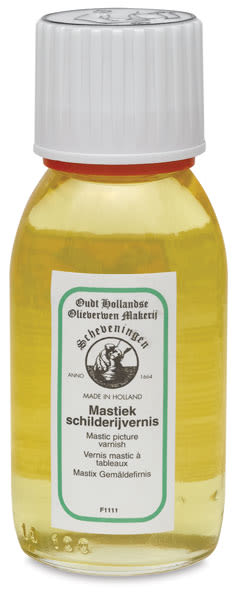 Old Holland Mastic Picture Varnish - Front of 100 ml Bottle