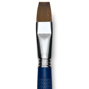 Open in modal - Escoda Optimo Kolinsky Sable Brush - Bright, Long Handle, Size 18 close up