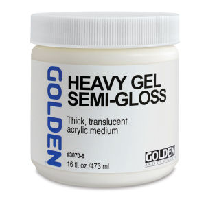 Golden Heavy Acrylic Gel Medium - Semi-Gloss, 16 oz bottle