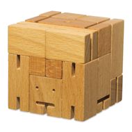 Areaware Cubebot Classic Wooden Figure - Natural