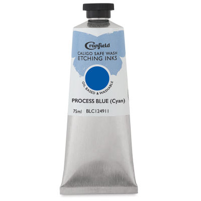 Cranfield Caligo Safe Wash Etching Ink - Process Blue (Cyan), 75 ml Tube