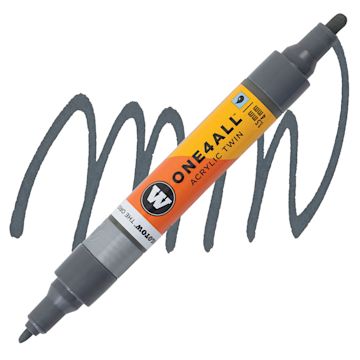 Open in modal - Molotow One4All Acrylic Twin Marker - Blue Grey Dark marker and swatch