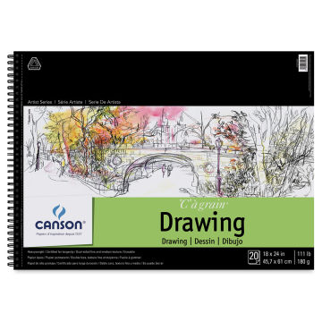 Canson C A Grain Drawing Paper Pad: 18 x 24 Inches, 20 Sheets